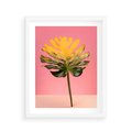 Plakat w ramie 40x50 - Majestatyczna monstera - monstera, liść - rama biała