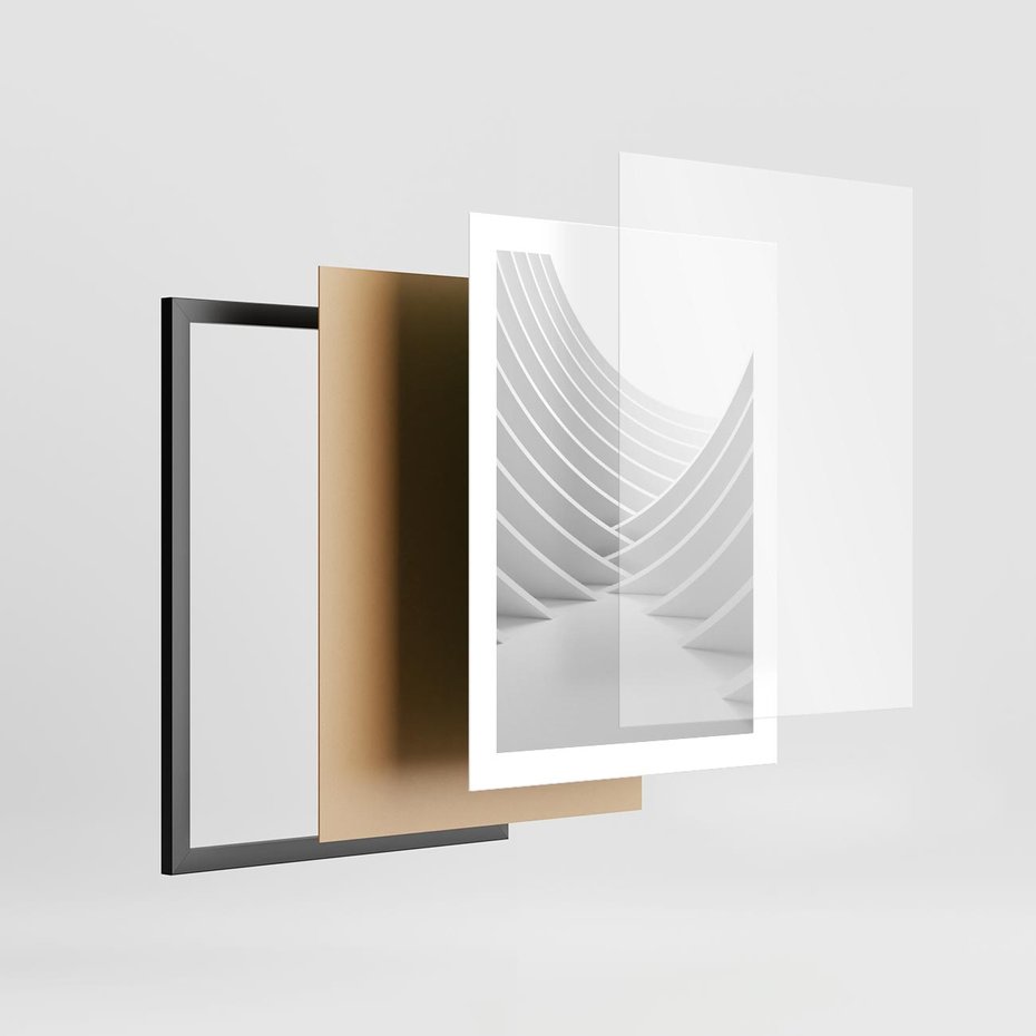 Plakat w ramie 30x40 - Nowoczesna Ekspresja - abstrakcja, 3D - rama czarna