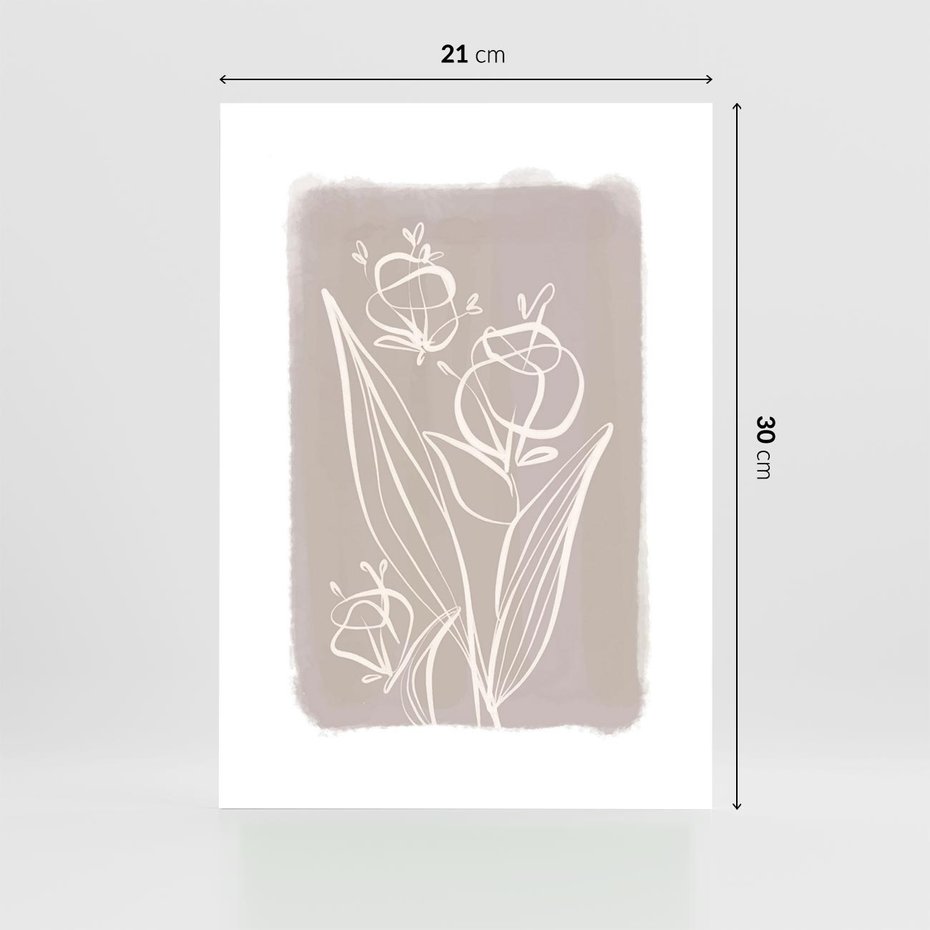 Plakat bez ramy 21x30 - Pastelowe Nastroje - nowoczesny subtelny plakat, beżowy