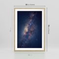 Plakat w ramie 50x70 - Wśród Gwiazd - rozgwieżdzone niebo, droga mleczna - rama drewno