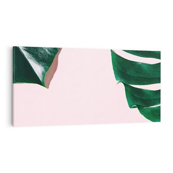 Obraz na płótnie 140x70 - Siła Natury - liście, monstera