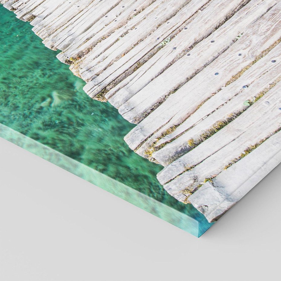 Obraz na płótnie 70x100 - Most nad skalistymi wodami - most, woda