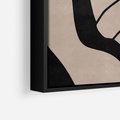 Obraz w ramie 50x70 - Obce Wariacje - abstrakcyjne linie, mroczny plakat - rama czarna