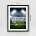 Plakat w ramie 40x50 - Strzał do bramki - piłka, nożna - rama czarna