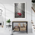 Plakat bez ramy 50x70 - Kolorowy parasol w Paryżu - Paryż, parasol
