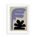 Plakat w ramie 50x70 - Abstrakcyjne Interakcje Form - minimalizm, boho plakat - rama biała