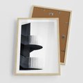 Plakat w ramie 50x70 - Elegancja Współczesności - architektura, nowoczesne formy - rama drewno