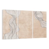 Obraz na płótnie 120x80 - Symfonia uczuć i kształtów - delikatna kompozycja, falujące linie