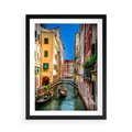 Plakat w ramie 50x70 - Romantyczna Gondola - Wenecja, gondola - rama czarna