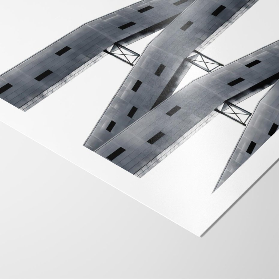 Plakat bez ramy 30x40 - Monochromatyczna Sztuka Nowoczesnych Budynków - architektura, nowoczesne formy
