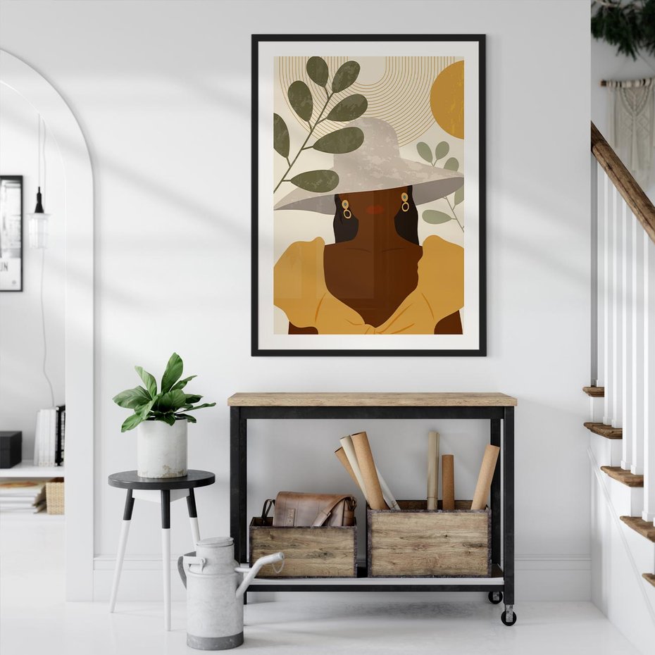 Plakat bez ramy 21x30 - Grafika w Innowacyjnym Stylu - grafika, postać kobiety