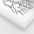 Plakat w ramie 30x40 - Konturem Naznaczone - mroczna sztuka, minimalizm - rama biała