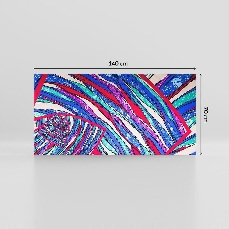 Obraz na płótnie 140x70 - Abstrakcyjna Gra Świateł i Cieni - abstrakcja