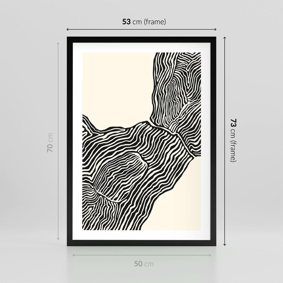 Plakat w ramie 50x70 - Podróżne Impresje - boho plakat, rycina - rama czarna