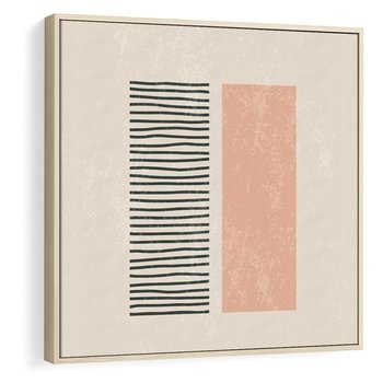 Obraz w ramie 50x50 - Przenikająca Kreatywność - nowoczesna sztuka, minimalizm - rama drewno