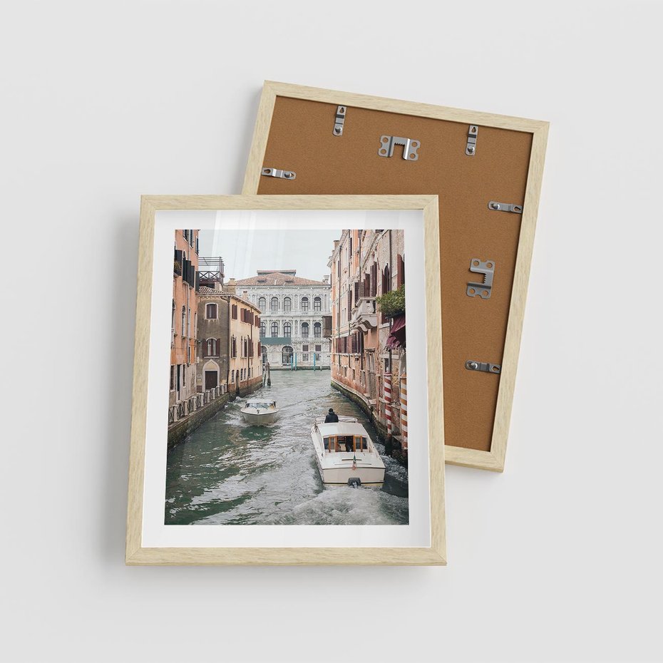 Plakat w ramie 40x50 - Wenecja na Twojej Ścianie - wenecja, kanały - rama drewno
