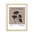 Plakat w ramie 50x70 - Botaniczne wymysły - sztuka boho, plakat - rama drewno