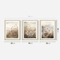 Zestaw obrazy w ramie 30x40 galeria - boho, pampas, sucha, trawa - rama drewno