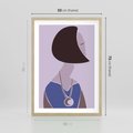 Plakat w ramie 50x70 - Kobieca Esencja - nowoczesny plakat, modern art - rama drewno
