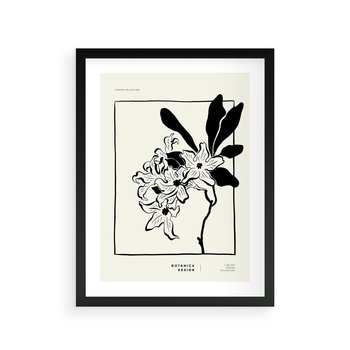Plakat w ramie 30x40 - Kwiatowe przestrzenie - kwiat, grafika - rama czarna