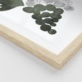 Plakat w ramie 50x70 - Grono Abstrakcji - minimalistyczny plakat, winogrona - rama drewno