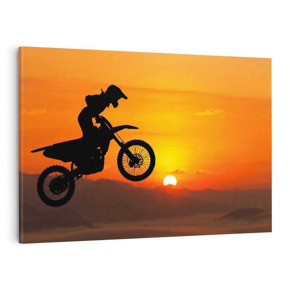 Obraz na płótnie 120x80 - Adrenalina motocyklowego motocrossu - motocykl, motocross