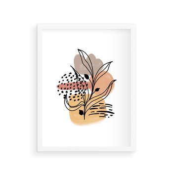 Plakat w ramie 50x70 - Rozkwitająca Innowacja - abstrakcja, sztuka nowoczesna - rama biała