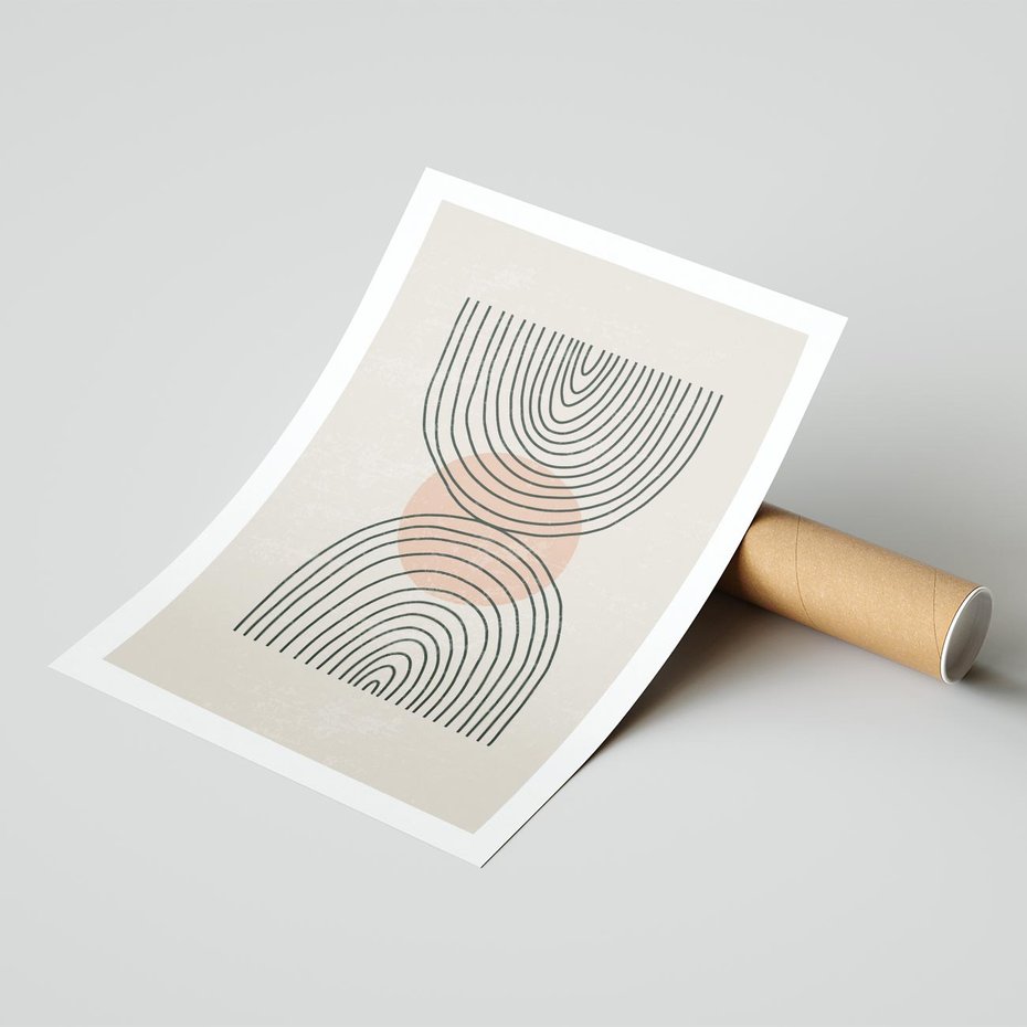 Plakat bez ramy 40x50 - Nowy Rytuał - abstrakcyjna sztuka, boho kształty