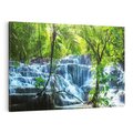 Obraz na płótnie 100x70 - Meksykański wodospad w lesie - wodospad, las