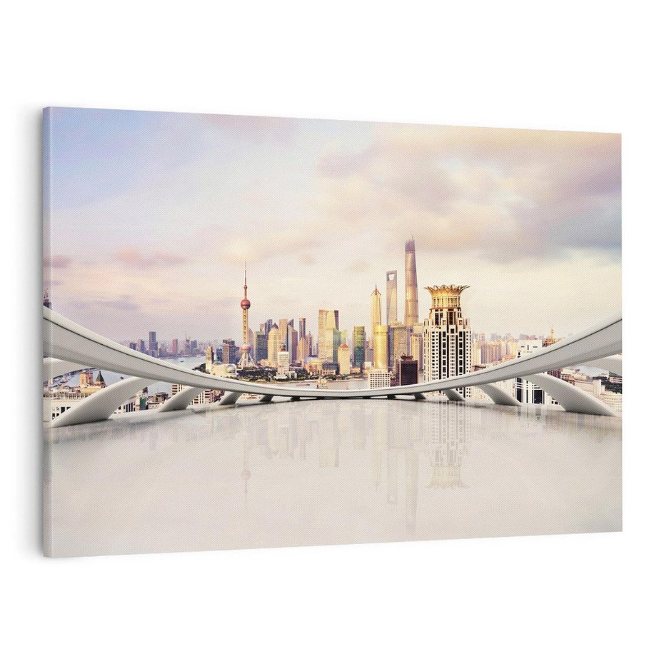 Obraz na płótnie 120x80 - Tętniące życiem Miasto Azji - Chiny, Miasto