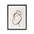 Plakat w ramie 30x40 - Modernistyczne Refleksje - abstrakcyjne szkicowane linie, minimalizm - rama czarna