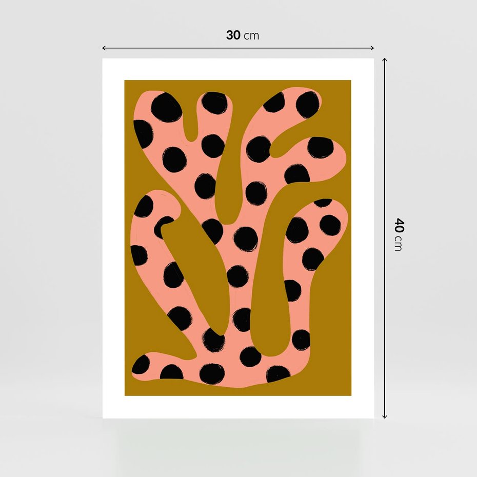 Plakat bez ramy 30x40 - Rozkwitająca Wolność Boho - abstrakcyjne boho kształty, dziwne