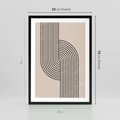 Plakat w ramie 50x70 - Puls Abstrakcji - abstrakcyjne linie, geometria - rama czarna
