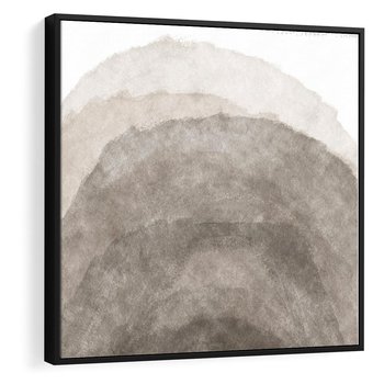 Obraz w ramie 50x50 - Przenikające Kształty - rozmyte cienie, abstrakcja - rama czarna