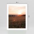 Plakat bez ramy 40x50 - Łąka we Wschodzącym Słońcu: Magia Poranka - łąka, krajobraz