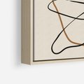 Obraz w ramie 50x50 - Bezczasowe Kontury - abstrakcyjne linie, zaplątane - rama drewno