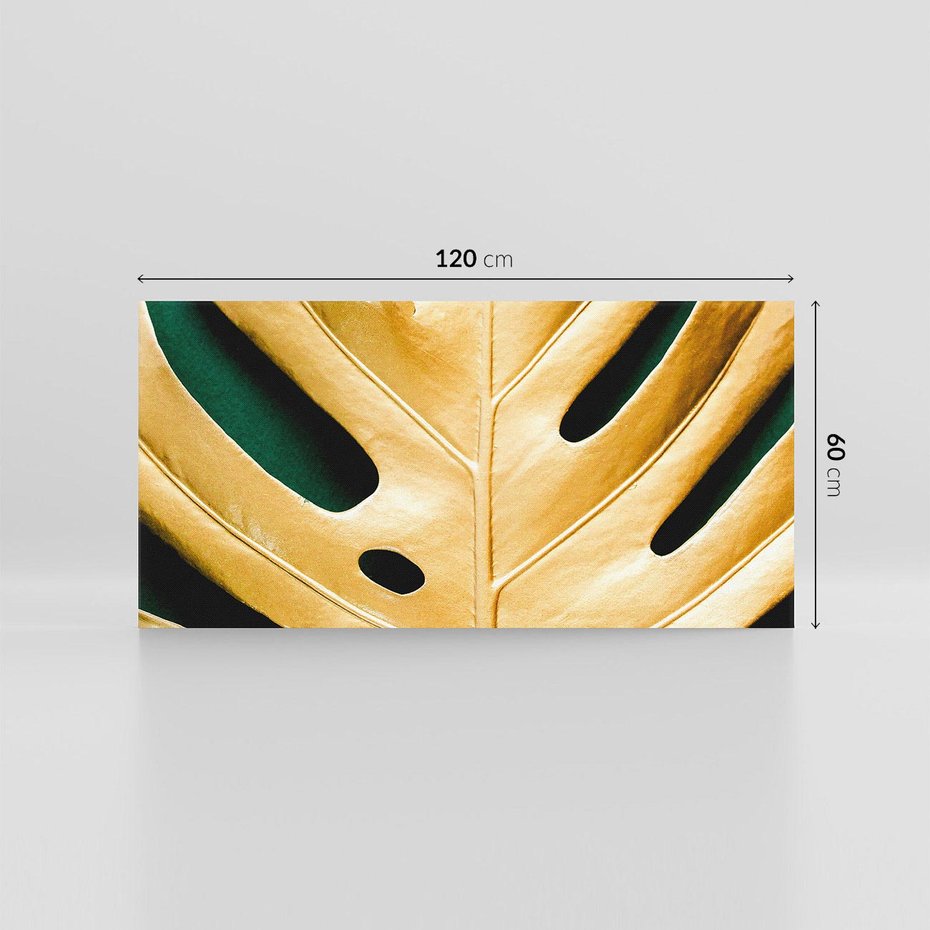 Obraz na płótnie 120x60 - Piękno i Styl - złote, liście