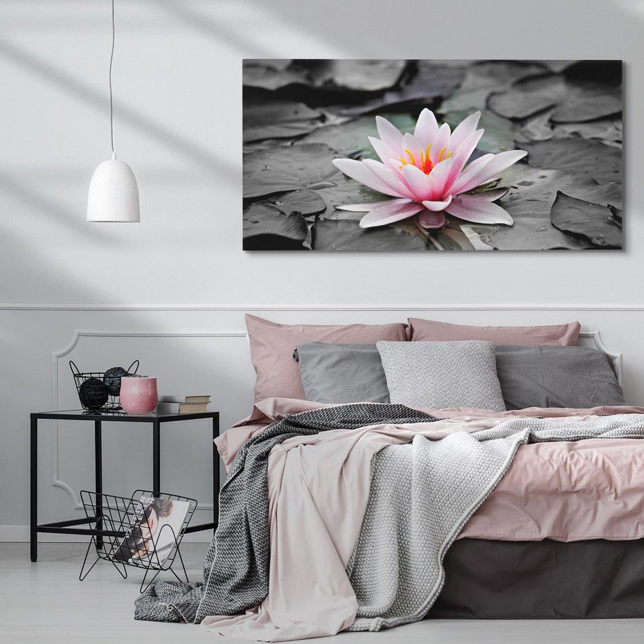 Obraz na płótnie 120x60 - Liliowy kwiat - lilia, kwiat