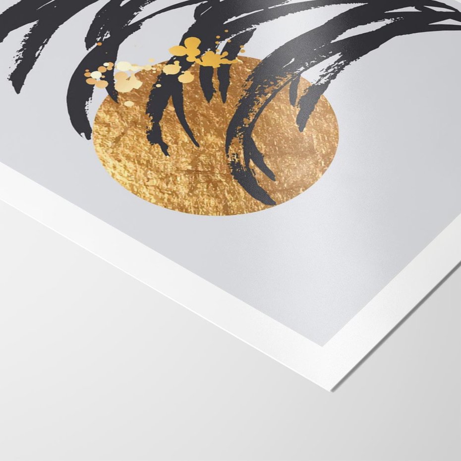 Plakat bez ramy 30x40 - Palma w Szkicu - nowoczesna grafika, palma