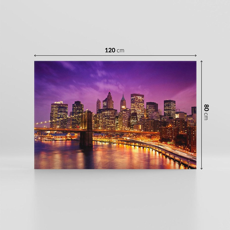 Obraz na płótnie 120x80 - Nowy Jork: miasto nieprzespanych nocy - New York, USA