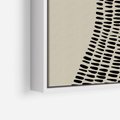 Obraz w ramie 70x100 - Migotliwa Innowacyjna Ekspresja - boho plakat, czarne kropki kreski - rama biała