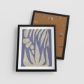 Plakat w ramie 40x50 - Kształty Niewidzialnych Granic - abstrakcyjna sztuka, skandynawski styl - rama czarna