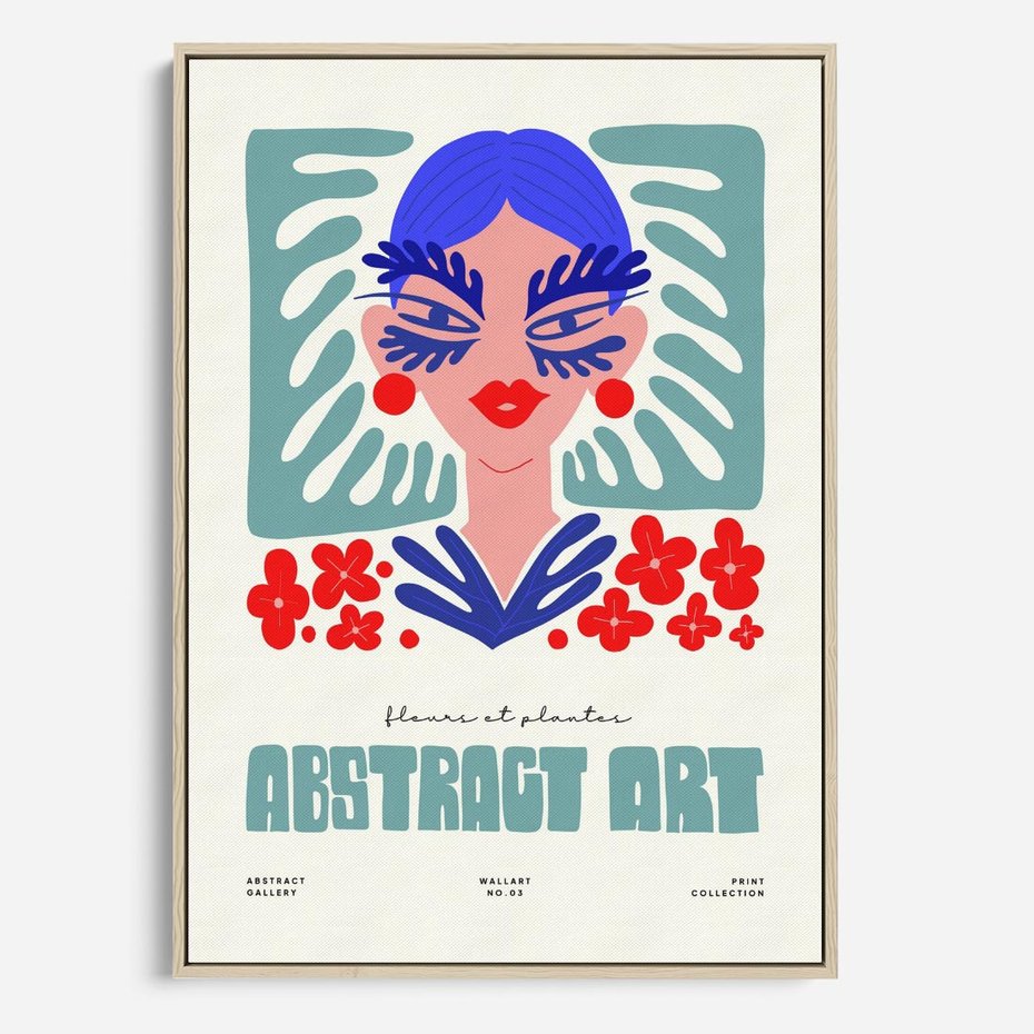 Obraz w ramie 50x70 - Podróżne Impulsy - abstrakcja, kobieta - rama drewno