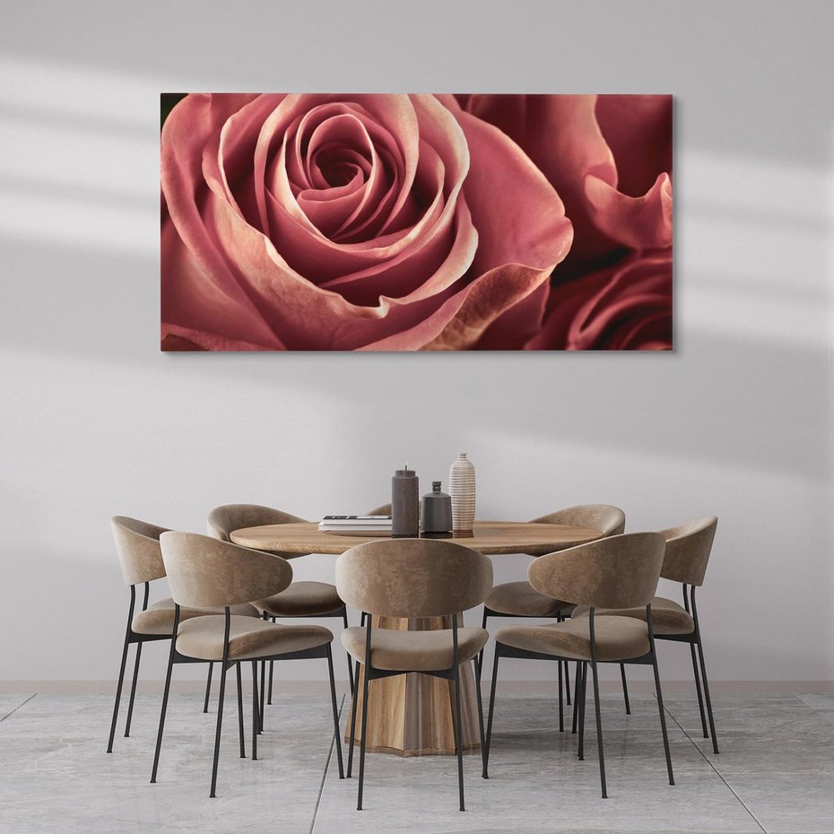 Obraz na płótnie 120x60 - Romantyczna Róż - róża, kwiat