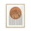Plakat w ramie 40x50 - Złote Akcenty - nowoczesna sztuka, modern - rama drewno
