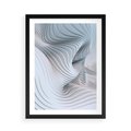 Plakat w ramie 50x70 - Abstrakcyjne Przestrzenie - geometria, 3D - rama czarna