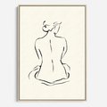 Obraz w ramie 80x120 - Migotliwa Symfonia - kobieta akt, minimalizm - rama drewno