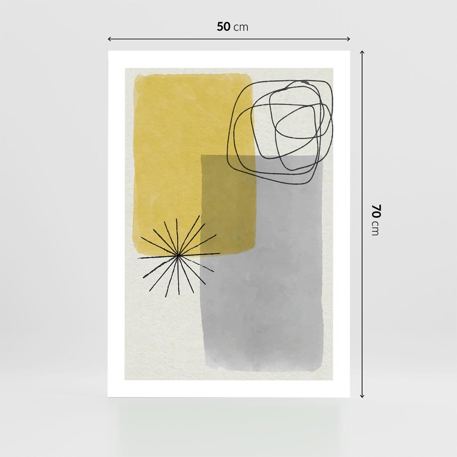 Plakat bez ramy 50x70 - Rozbijające Granice Akwarel - abstrakcja, akwarelowe plamy