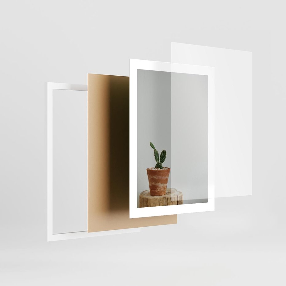 Plakat w ramie 30x40 - Kaktus w Doniczce - minimalizm, kaktur w doniczce - rama biała