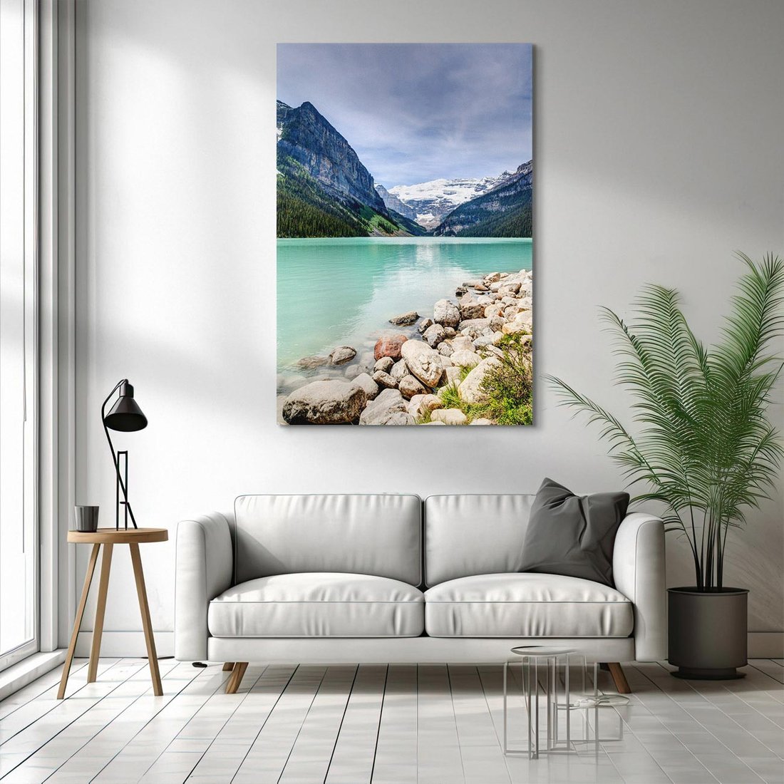 Obraz na płótnie 70x100 - Górskie jezioro - spokój i piękno - jezioro, górskie